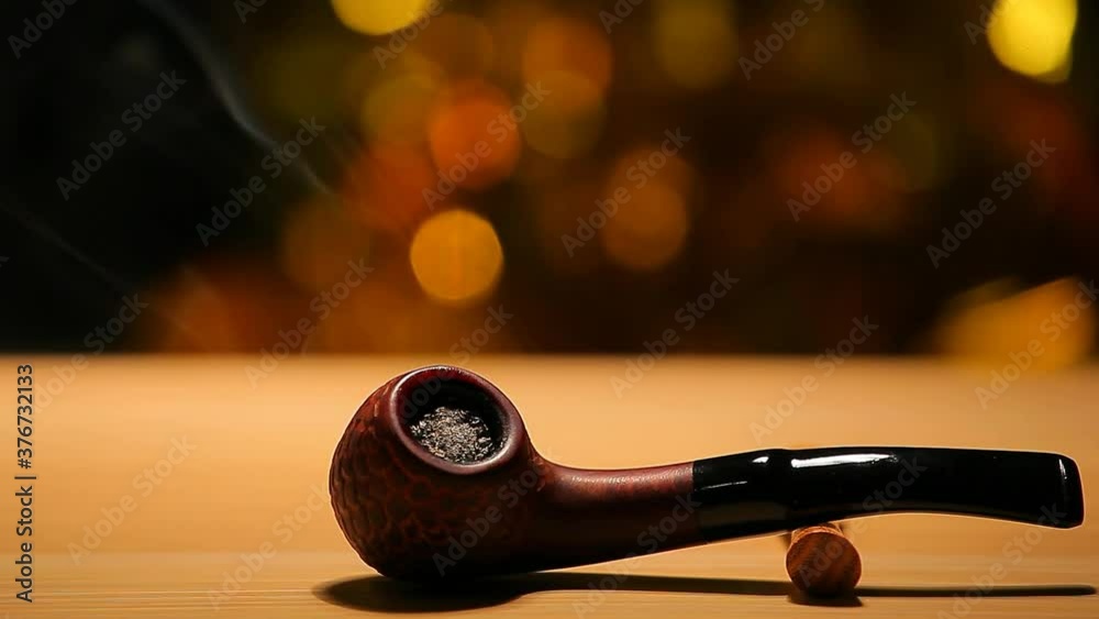 footage of tobacco pipe smoke 