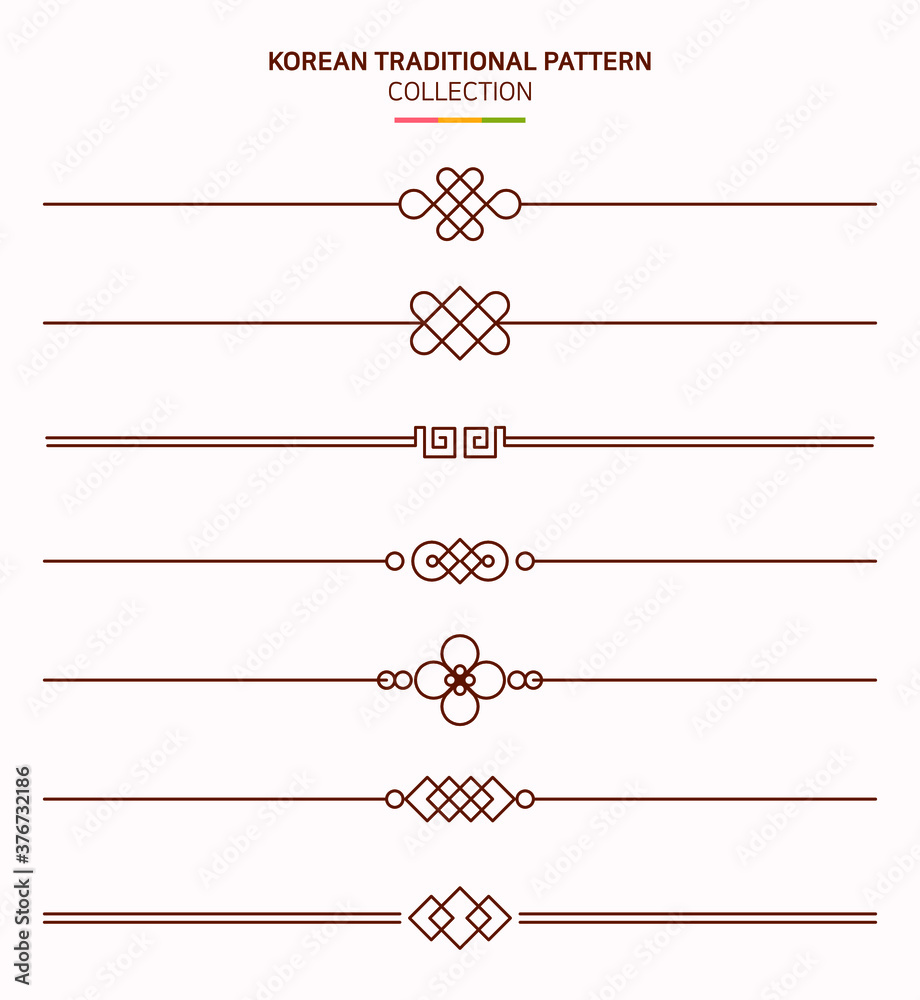 한국 전통 문양 프레임.