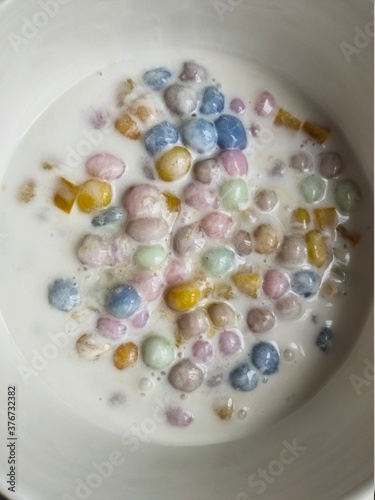 beads in a glass