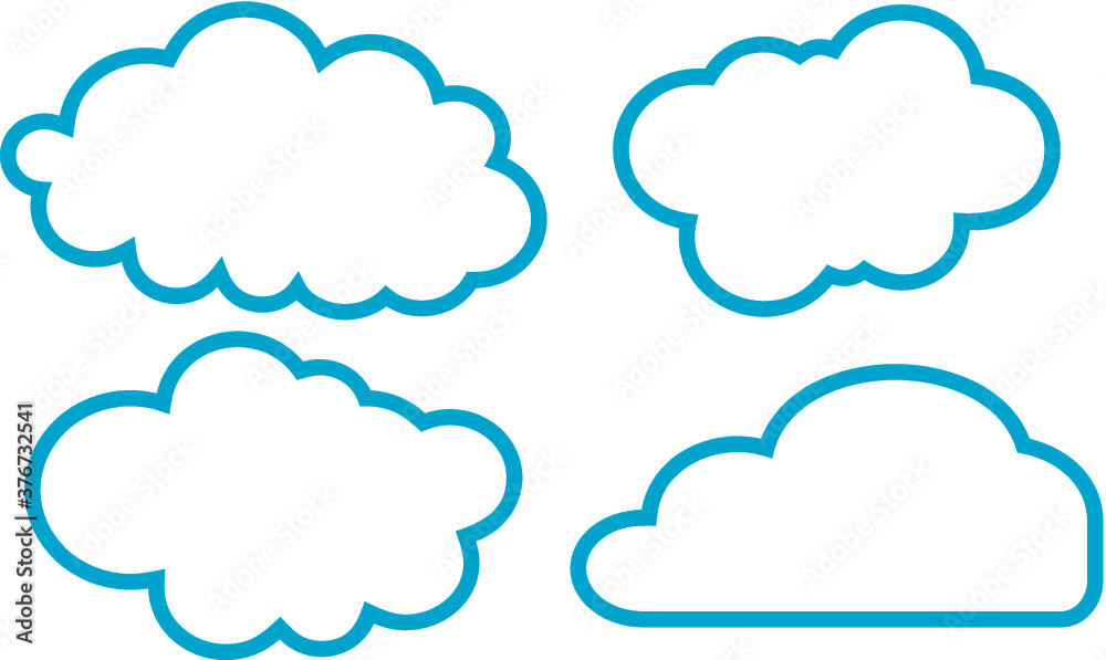 Vector illustration of the clouds