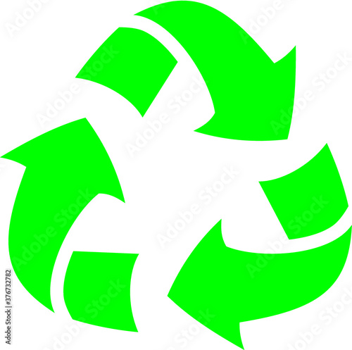 Vector illustration of the recycle sign
