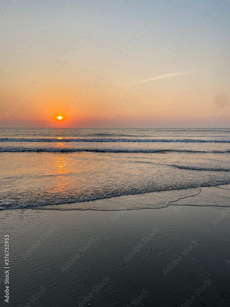 Calm sunset beach