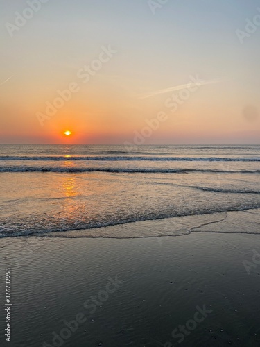 Calm sunset beach