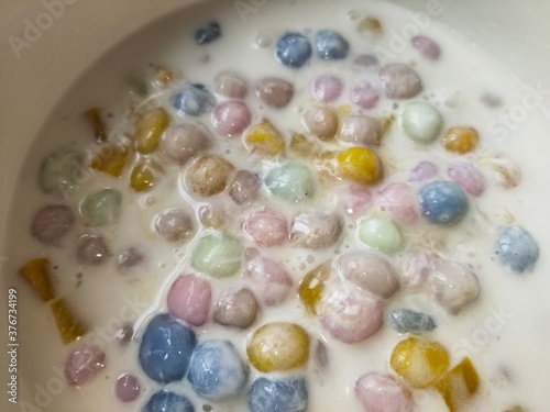 colorful glass beads