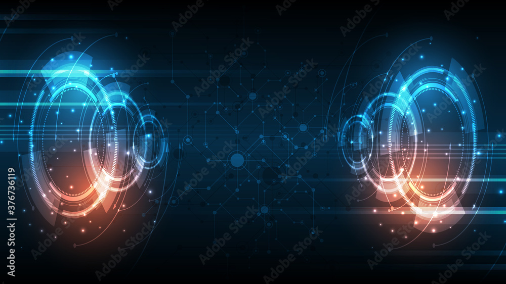 Obraz premium Abstract technology background Hi-tech communication concept innovation background vector illustration