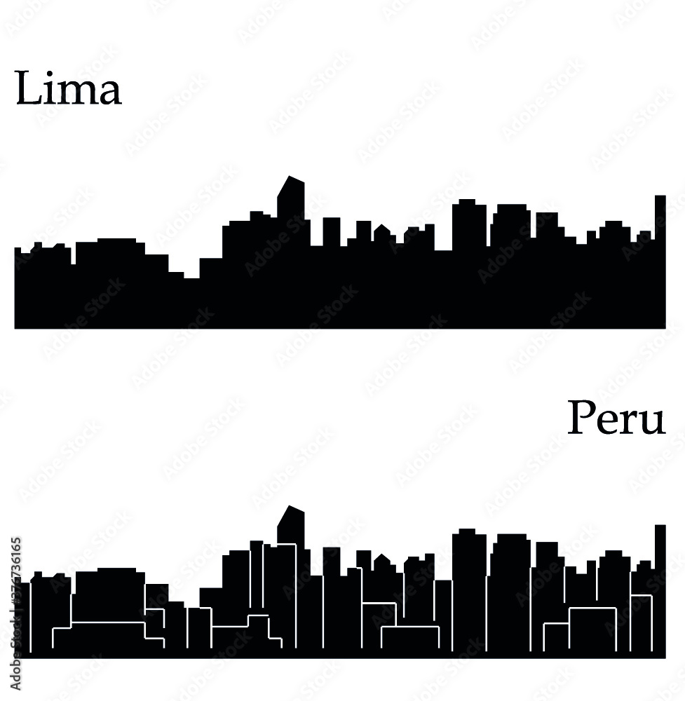 Lima, Peru (city silhouette)
