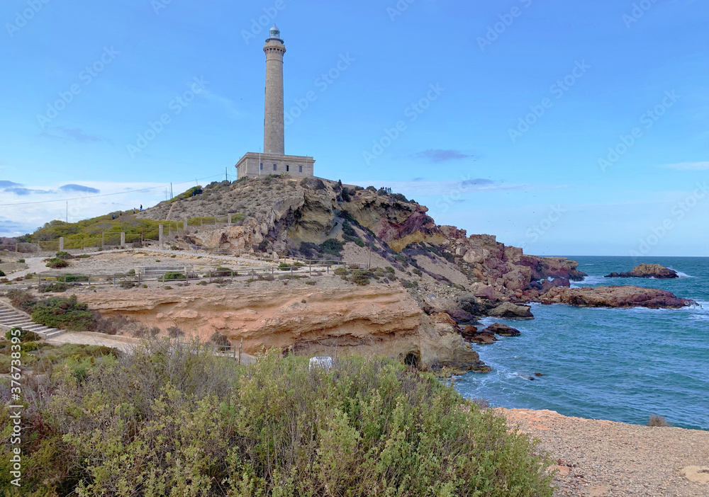 Fototapeta premium Faro de Cabo de Palos, Cartagena, España