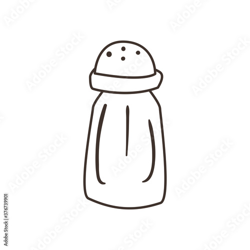salt shaker free form line style icon vector design