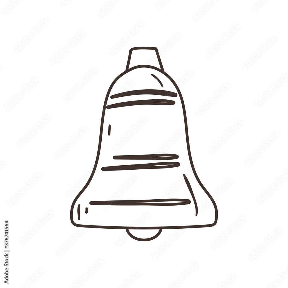 bell free form line style icon vector design