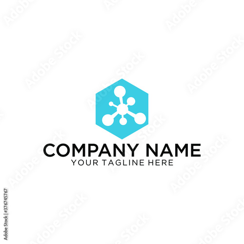 Modern Logotype icon dna and molecule. Vector template Logo for medicine, science, technology , chemistry, biotechnology