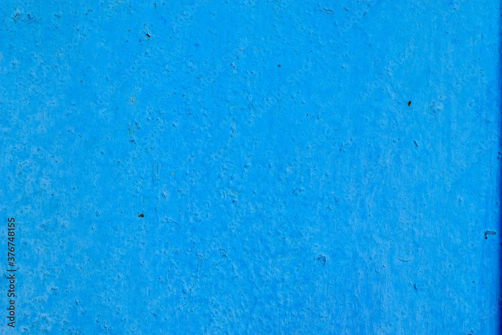 Background of painted blue paint the metal surface
