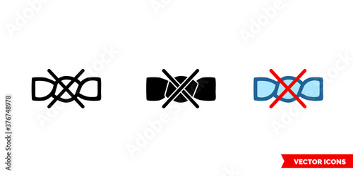 Do not wring icon of 3 types color, black and white, outline. Isolated vector sign symbol.