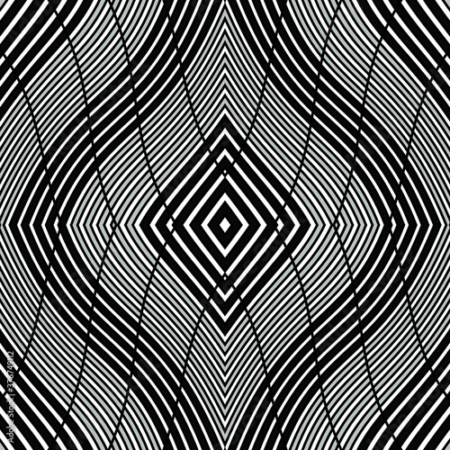 Seamless pattern with twist oblique silver gray bands