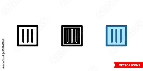 Drip dry icon of 3 types color  black and white  outline. Isolated vector sign symbol.