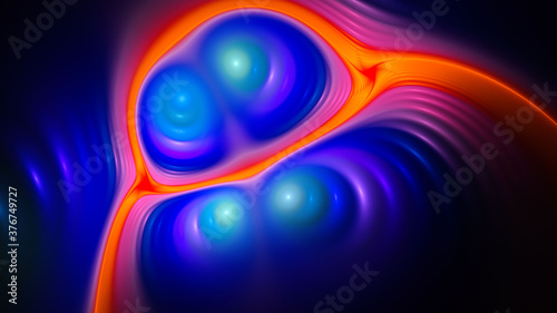 Abstract fractal art background in illustration space geometry.