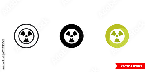 Dubstep music genre icon of 3 types color, black and white, outline. Isolated vector sign symbol.