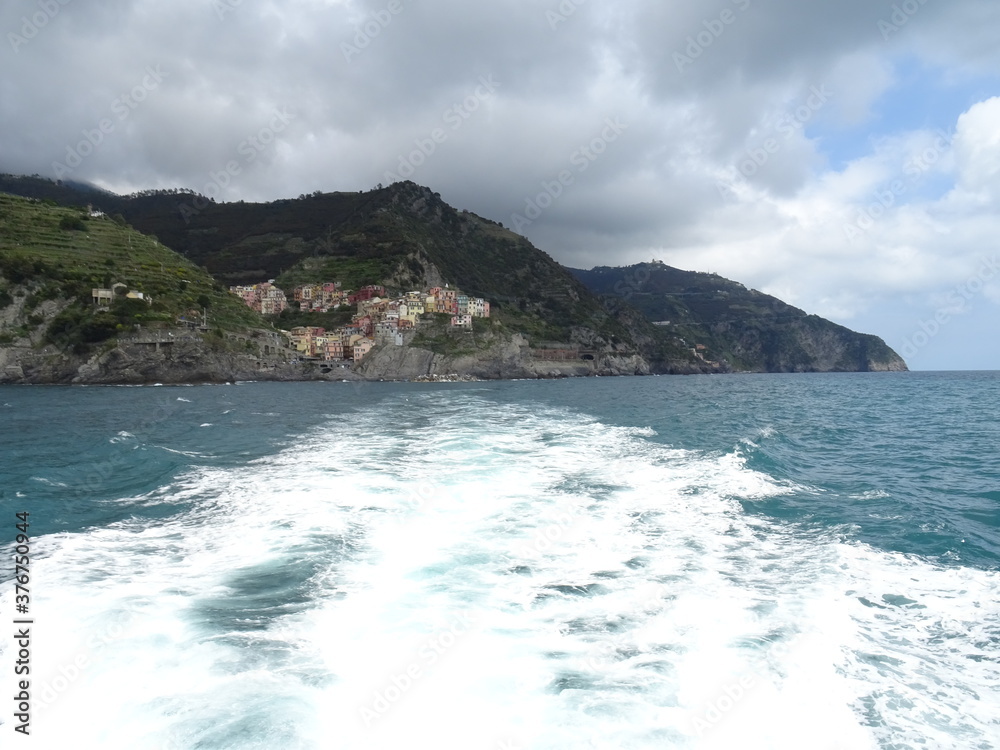 Die fünf Ortschaften in Cinque Terre: Monterosso al Mare, Vernazza, Corniglia, Manarola und Riomaggiore