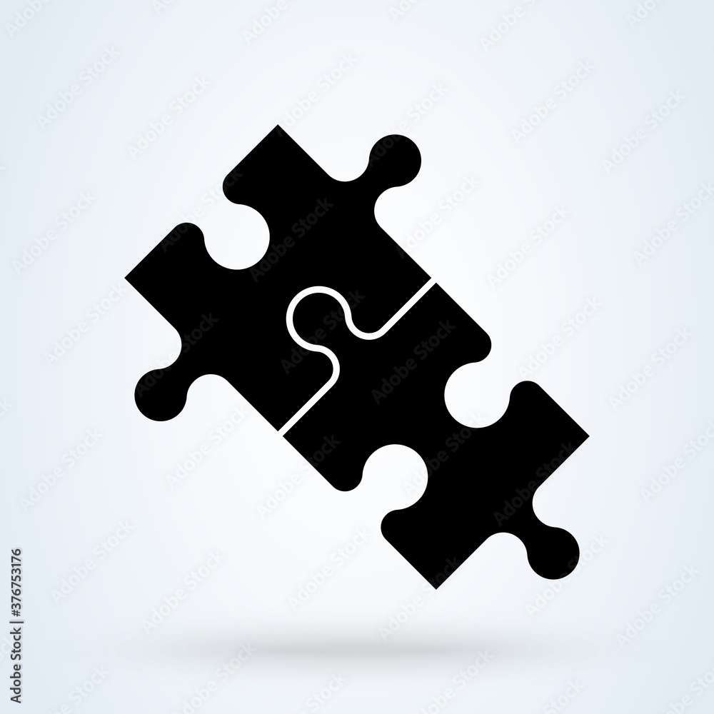 Puzzle pieces and problem solving icon or logo. puzzle game fully editable concept. puzzles and solutions, compatibility vector illustration. Puzzle pieces and problem solving icon or logo. puzzle game fully editable concept. puzzles and solutions, compatibility vector illustration.