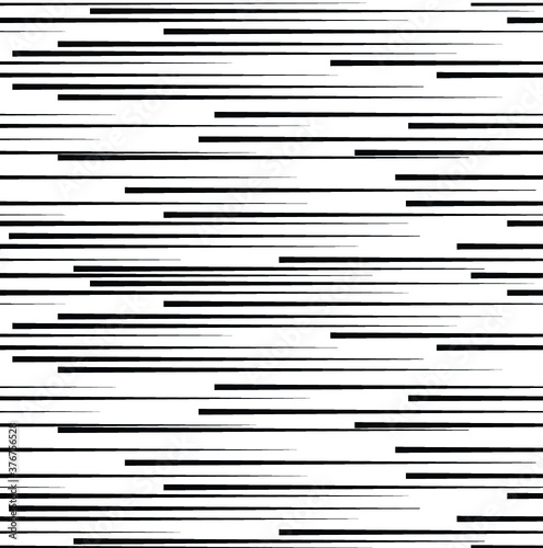 Seamless pattern with speed lines. Abstract Black Horizontal Striped repeating Background . Vector parallel  lines endless texture