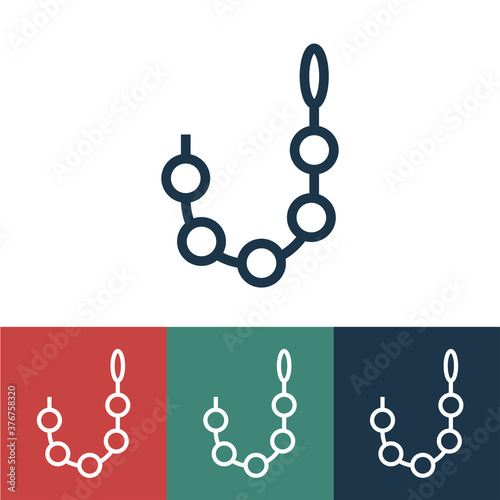 Linear vector icon with vaginal beads