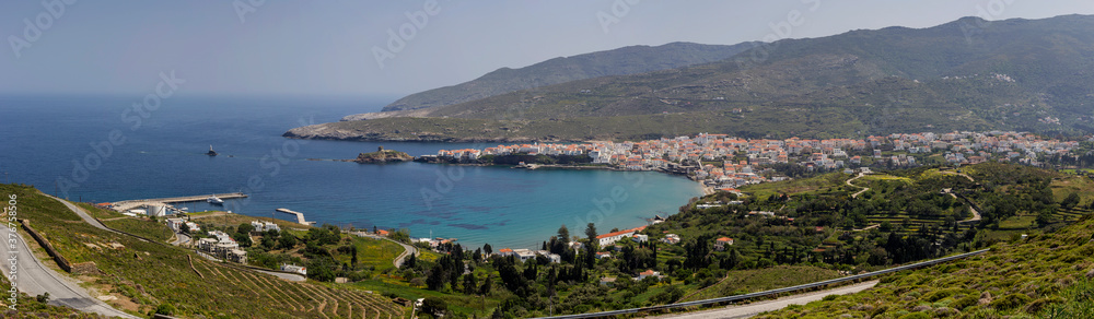 View of the town of Chora on Andros (Greece, Cyclades)
