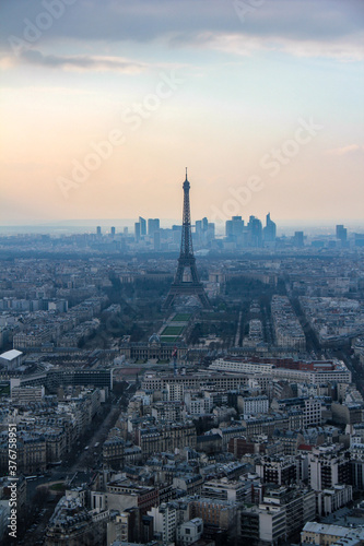 eiffel tower on city view