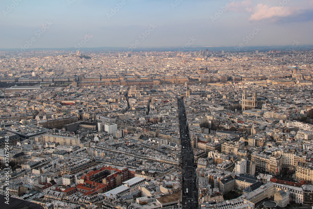 city from eiffel tower
