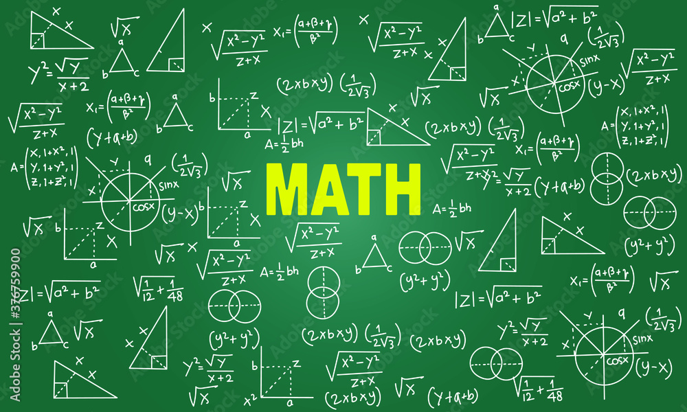 Maths graphic background vector design for education learning.