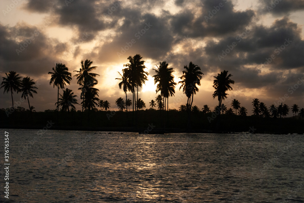 Fotografie Sunset in Maracaípe, Pernambuco, Brazil.