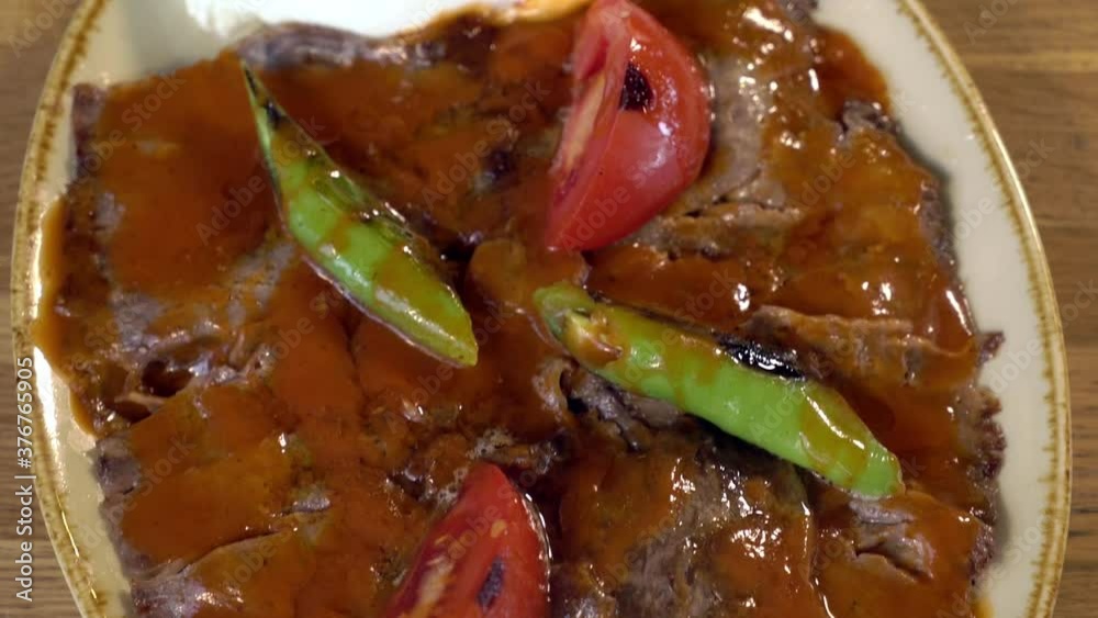 Traditional turkish kebab iskender doner bursa Traditional turkish kebab iskender doner bursa