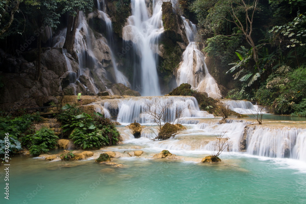 View of Kuang Si Falls, Luang Prabang, Las View of Kuang Si Falls, Luang Prabang, Las