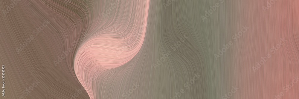 abstract flowing banner design with gray gray, tan and dark olive green colors. fluid curved flowing waves and curves for poster or canvas