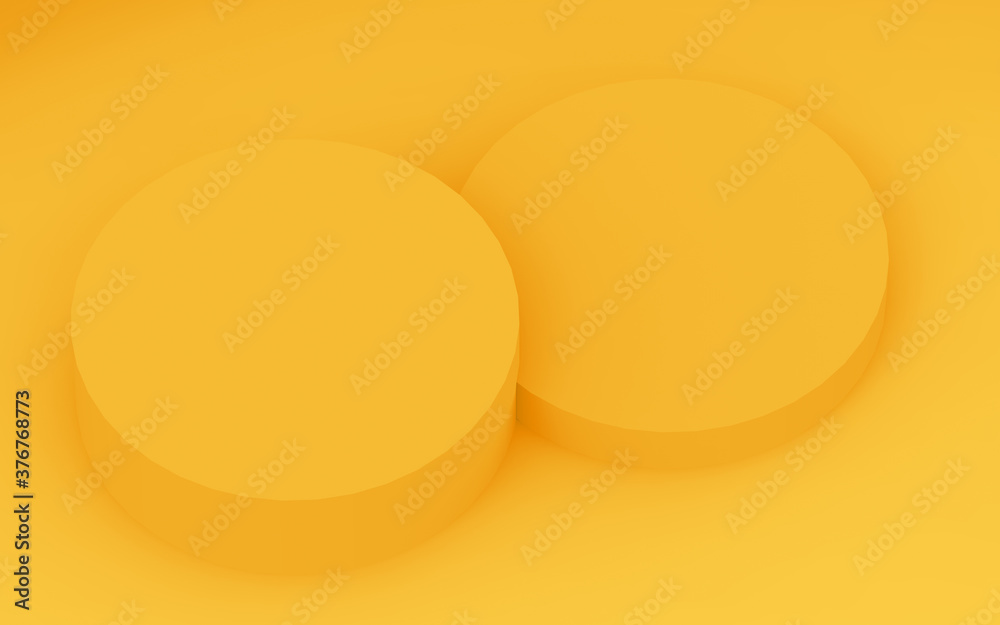 3d yellow cylinder podium minimal studio background. Abstract 3d geometric shape object illustration render. Display for summer holiday product. 3d yellow cylinder podium minimal studio background. Abstract 3d geometric shape object illustration render. Display for summer holiday product.