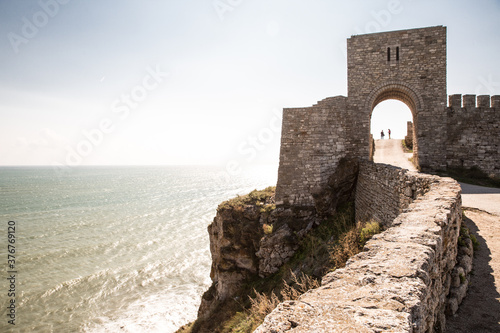 View of castle on coast at Kaliakra, Bulgaria photo