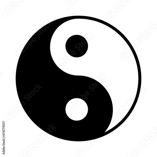 ying yang icon, silhouette style