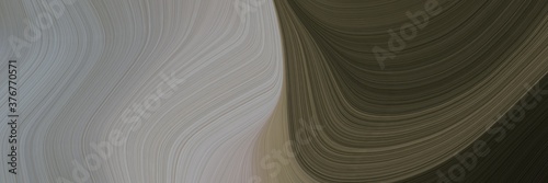 abstract artistic banner with gray gray, very dark green and dark slate gray colors. fluid curved flowing waves and curves for poster or canvas