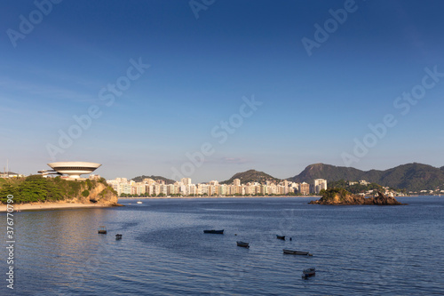 Guanabara Bay and Niteroi Contemporary Art Museum, Niteroi, Rio de Janeiro, Brazil photo