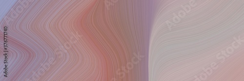 abstract moving header design with rosy brown, pastel brown and silver colors. fluid curved flowing waves and curves for poster or canvas © Eigens