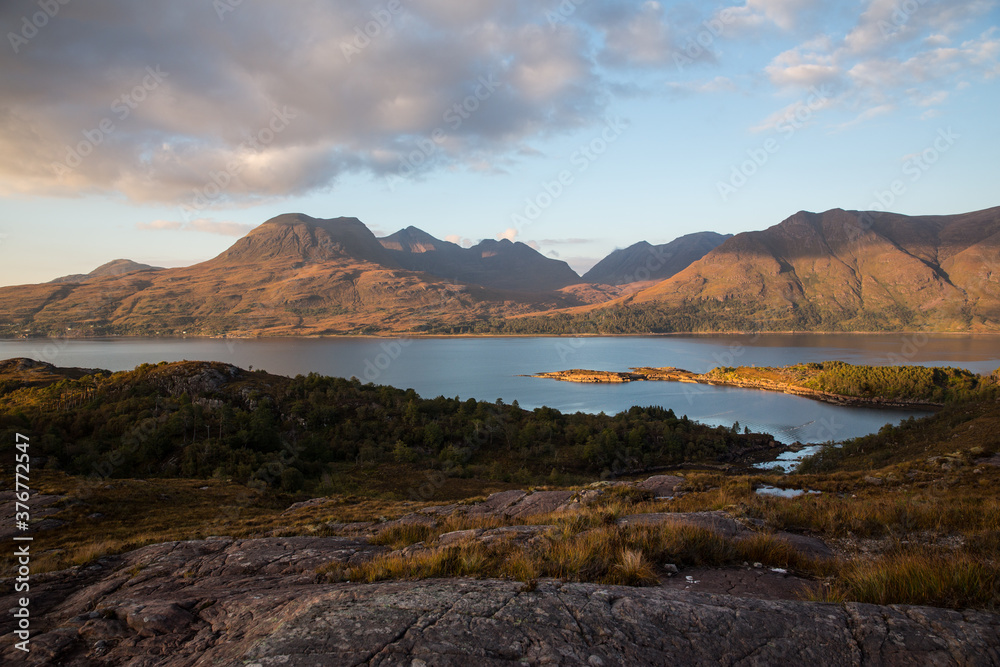 Loch and mountain scenery, Torridon, Scotland, UK Loch and mountain scenery, Torridon, Scotland, UK