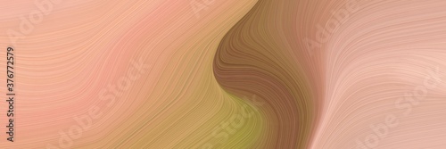 abstract artistic horizontal banner with burly wood, pastel brown and peru colors. fluid curved lines with dynamic flowing waves and curves for poster or canvas