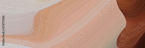 abstract moving header design with tan, chocolate and pastel gray colors. fluid curved lines with dynamic flowing waves and curves for poster or canvas