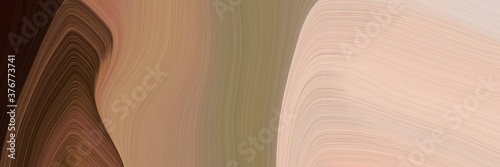abstract dynamic banner with tan, baby pink and very dark pink colors. fluid curved flowing waves and curves for poster or canvas