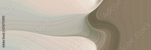 abstract surreal header design with silver, gray gray and pastel brown colors. fluid curved lines with dynamic flowing waves and curves for poster or canvas