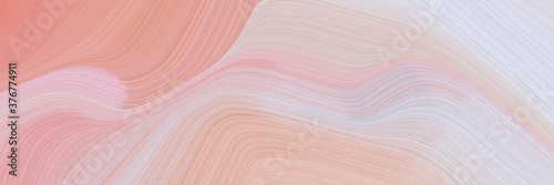 abstract modern designed horizontal header with baby pink, pastel gray and lavender colors. fluid curved flowing waves and curves for poster or canvas