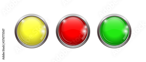 Free Download Buttons isolated vector colorful. Illustration of glossy glass buttons. Vector isolated object. Colored button collection.  Stock vector. - GFXLoad
