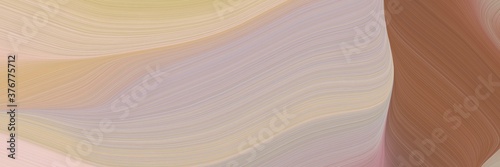 abstract flowing banner with tan, pastel brown and baby pink colors. fluid curved flowing waves and curves for poster or canvas