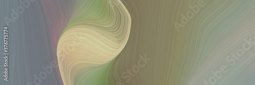 abstract modern banner design with gray gray, tan and pastel brown colors. fluid curved flowing waves and curves for poster or canvas