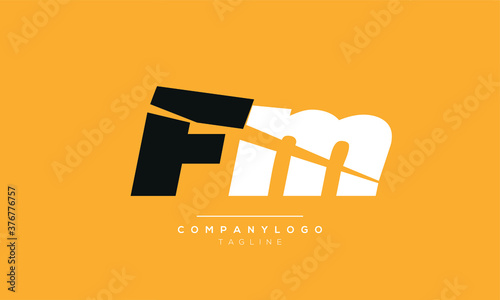 Alphabet letters Initials Monogram logo FM,MF