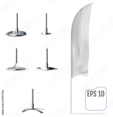 White flex or winder banner flag