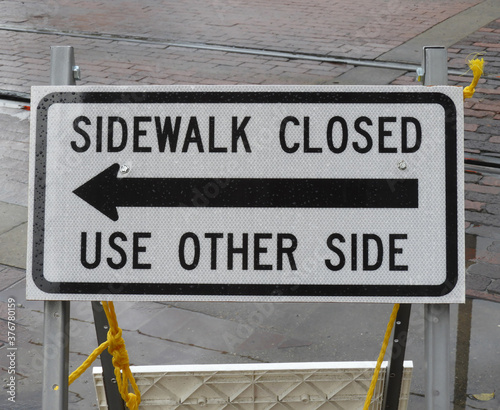 Regulatory road sign warning people to use other way.